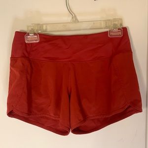 Red Lululemon Athletic Shorts